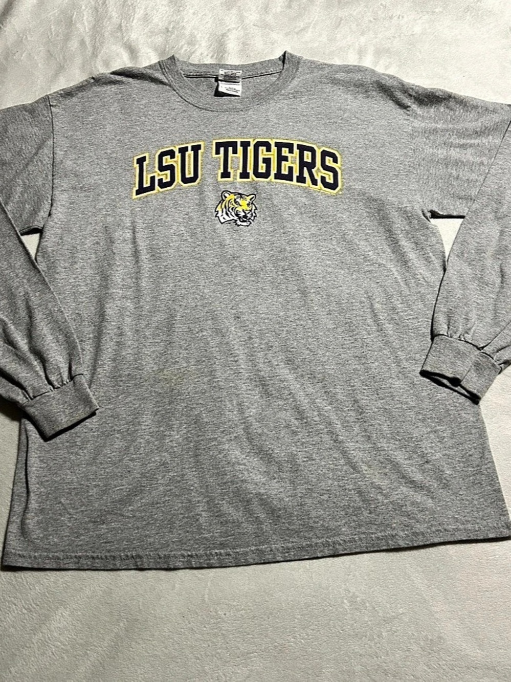 LSU Tigers Long Sleeve Tee Gray Large